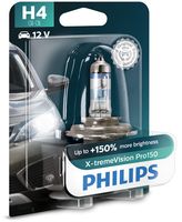 PHILIPS 12342XVPB1 - Función de las luces: Estándar<br>Tipo de lámpara: H4<br>Tensión [V]: 12<br>Potencia nominal [W]: 60/55<br>Modelo de zócalo, bombilla incandescente: P43t-38<br>