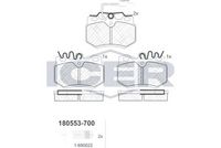 Andel 180553700 - Juego de pastillas de freno