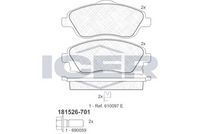 ANDEL 181526-701 - Juego de pastillas de freno