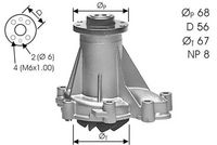 Andel 101236 - Bomba de agua, refrigeración del motor