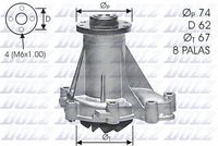 Andel ANB0007 - Bomba de agua adicional (circuito de agua de refrigeración)