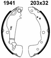 ANDEL A1941 - Juego de zapatas de frenos