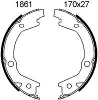 ANDEL A1861 - Juego de zapatas de frenos, freno de estacionamiento