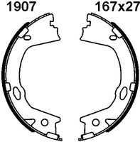 ANDEL A1907 - Juego de zapatas de frenos, freno de estacionamiento