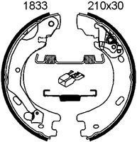 Andel A1833 - Juego de zapatas de frenos, freno de estacionamiento