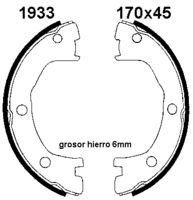 ANDEL A1933 - Juego de zapatas de frenos, freno de estacionamiento