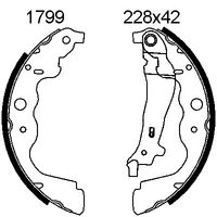 ANDEL A1799 - Juego de zapatas de frenos