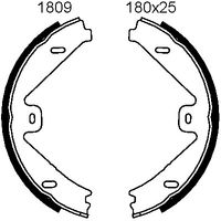 ANDEL A1809 - Juego de zapatas de frenos, freno de estacionamiento