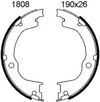 ANDEL A1808 - Juego de zapatas de frenos, freno de estacionamiento