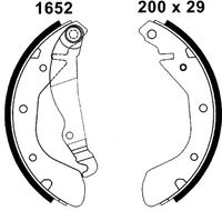 Andel A1652 - Juego de zapatas de frenos