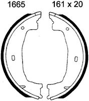Andel A1665 - Juego de zapatas de frenos, freno de estacionamiento