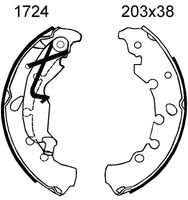 ANDEL A1724 - Juego de zapatas de frenos