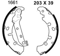 ANDEL A1661 - Juego de zapatas de frenos