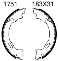 ANDEL A1751 - Juego de zapatas de frenos, freno de estacionamiento