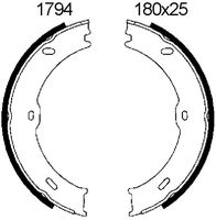 ANDEL A1794 - Juego de zapatas de frenos, freno de estacionamiento