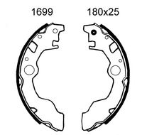 ANDEL A1699 - Juego de zapatas de frenos