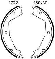 Andel A1722 - Juego de zapatas de frenos, freno de estacionamiento