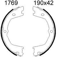 Andel A1769 - Juego de zapatas de frenos, freno de estacionamiento