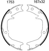 ANDEL A1753 - Juego de zapatas de frenos, freno de estacionamiento