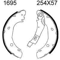 ANDEL A1695 - Juego de zapatas de frenos