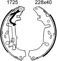 Andel A1725 - Juego de zapatas de frenos