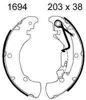 ANDEL A1694 - Juego de zapatas de frenos