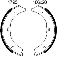 Andel A1795 - Juego de zapatas de frenos, freno de estacionamiento