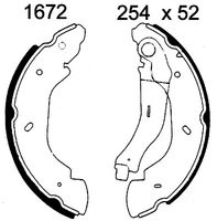 Andel A1672 - Juego de zapatas de frenos