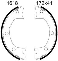 Andel A1618 - Juego de zapatas de frenos, freno de estacionamiento