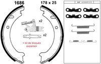 Andel A1686 - Juego de zapatas de frenos, freno de estacionamiento