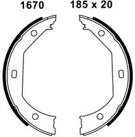 Andel A1670 - Juego de zapatas de frenos, freno de estacionamiento