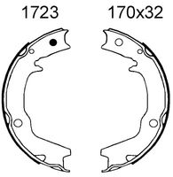 ANDEL A1723 - Juego de zapatas de frenos, freno de estacionamiento