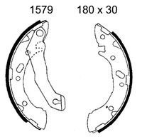 ANDEL A1579 - Juego de zapatas de frenos