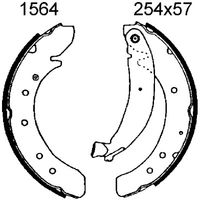 ANDEL A1564 - Juego de zapatas de frenos