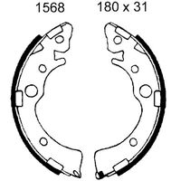 ANDEL A1568 - Juego de zapatas de frenos