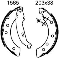 ANDEL A1565 - Juego de zapatas de frenos