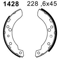 ANDEL A1428 - Juego de zapatas de frenos