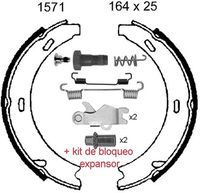 Andel A1571 - Juego de zapatas de frenos, freno de estacionamiento