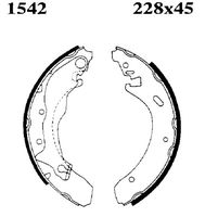 ANDEL A1542 - Juego de zapatas de frenos