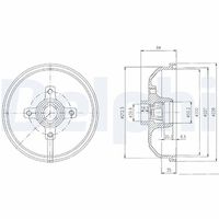 DELPHI BF111 - Dinámica de frenado / conducción: para vehículos con ABS<br>Lado de montaje: Eje trasero<br>Diámetro interior de tambor de freno [mm]: 200<br>Diámetro exterior del tambor de freno [mm]: 228<br>H tamb. freno interna [mm]: 35<br>H tamb. freno total [mm]: 84<br>corona de agujeros - Ø [mm]: 100<br>Número de orificios: 4<br>Diámetro de centrado [mm]: 50,2<br>Artículo complementario / información complementaria 2: con cojinete rueda<br>Artículo complementario / información complementaria 2: con anillo sensor ABS<br>