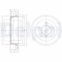DELPHI BF168 - Tambor de freno