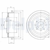 DELPHI BF273 - Tambor de freno