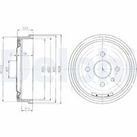 DELPHI BF151 - Tambor de freno