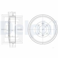 DELPHI BF169 - Tambor de freno