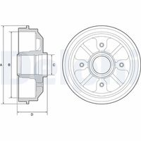 DELPHI BF282 - Tambor de freno