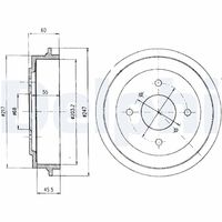 DELPHI BF383 - Tambor de freno