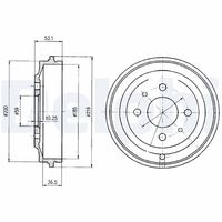 DELPHI BF389 - Tambor de freno