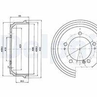 DELPHI BF404 - Tambor de freno