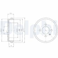 DELPHI BF409 - Tambor de freno