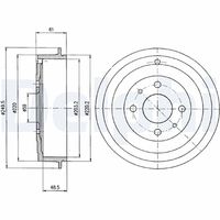 DELPHI BF366 - Tambor de freno